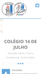 Mobile Screenshot of colegio14dejulho.com.br